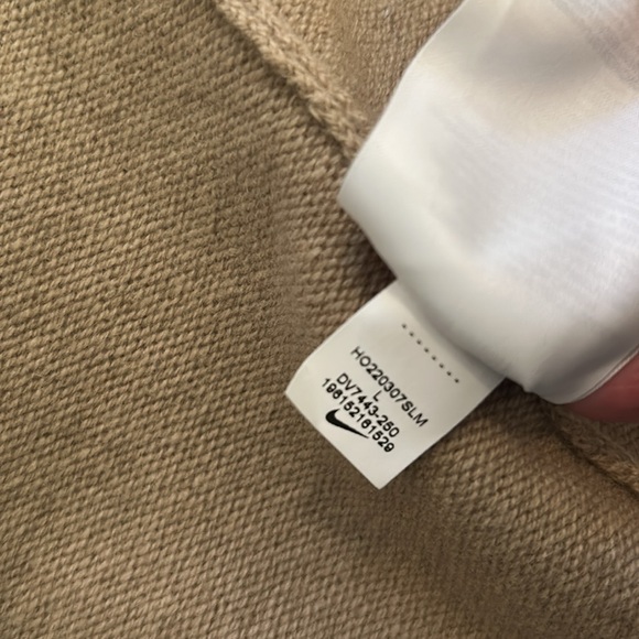 Nike Tan Zip-Front Hooded Sweatshirt - Picture 9 of 9